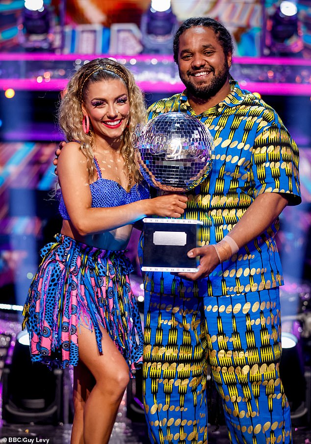 Winners: Hamza's dance partner Jowita, who hopes to return to Strictly for the next series, admitted that it will be 