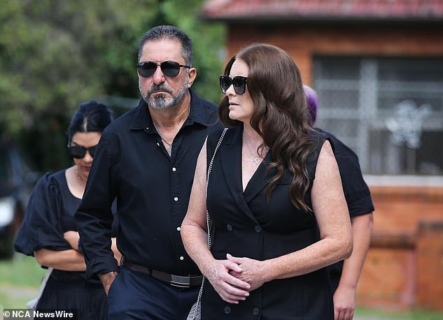 Mourners lined up to say their last goodbyes to the devoted mother.