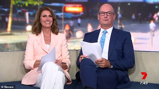 Kochie, 66, seemed a bit nervous when newscaster Edwina Bartholomew, who interviewed Margot during the Babylon press conference, discussed the film's nudity.