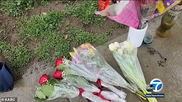 Tributes have been growing throughout the weekend as part of a makeshift memorial near the site of the shooting.