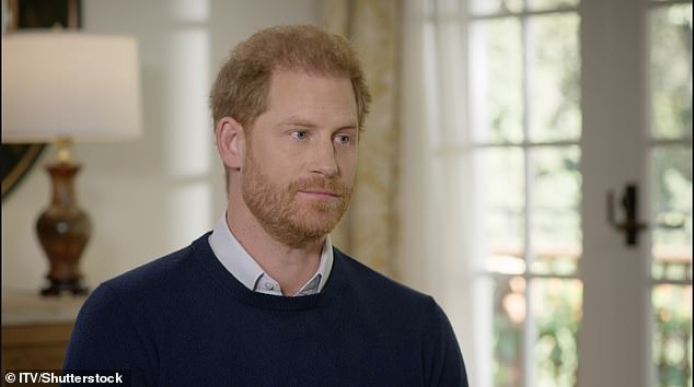 Harry, pictured here during an interview with ITV's Tom Bradby earlier this month, has shown early signs of being unhappy with his position, says Paul Burrell.