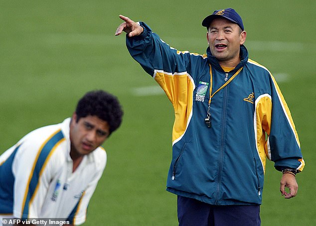 Eddie Jones (pictured coaching the Wallabies in 2003) officially signed a long-term deal with Australia to become their head coach just weeks after being sacked by England.