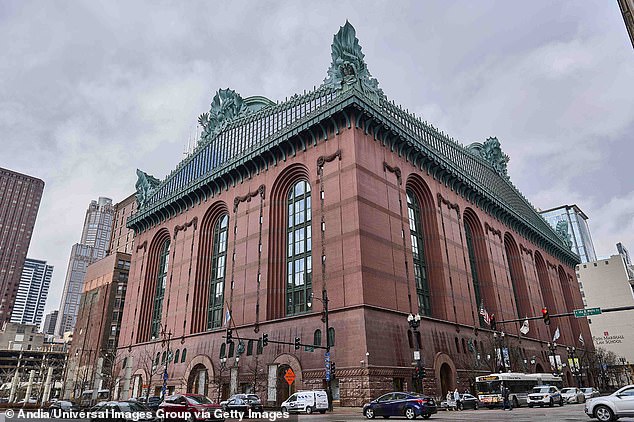 The Chicago Public Library system, which runs the Harold Washington Library Center (pictured), ordered dozens more copies in an attempt to keep up with demand since the book's release.