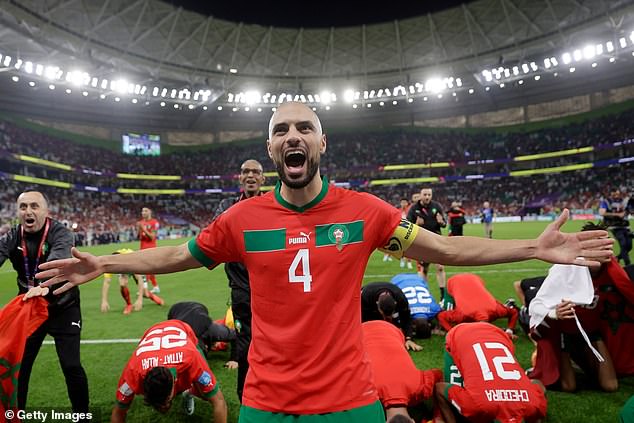 Fiorentina are also interested in retaining Moroccan World Cup star Sofyan Amrabat (above)