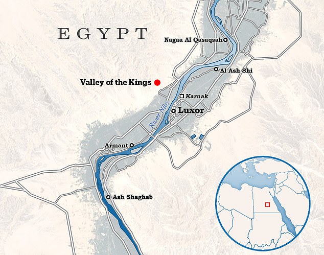 The never-before-seen tomb was unearthed by British and Egyptian researchers on the west bank of the River Nile, in the modern day Egyptian city of Luxor