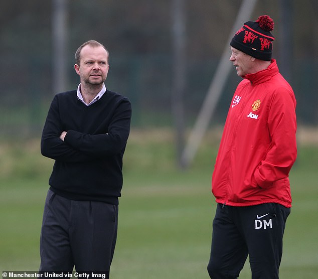 Moyes, sacked after 10 months at Old Trafford, criticized former United chief executive Ed Woodward (left) for the way he left, insisting he was not told 