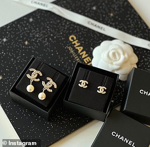 The list caused controversy by including coveted purchases such as Louis Vuitton handbags (left) and Chanel earrings (pictured)