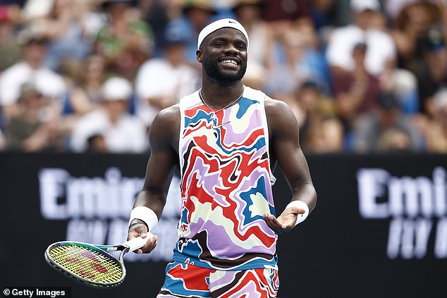 Frances Tiafoe stole the show on Monday in her extravagantly colorful kit