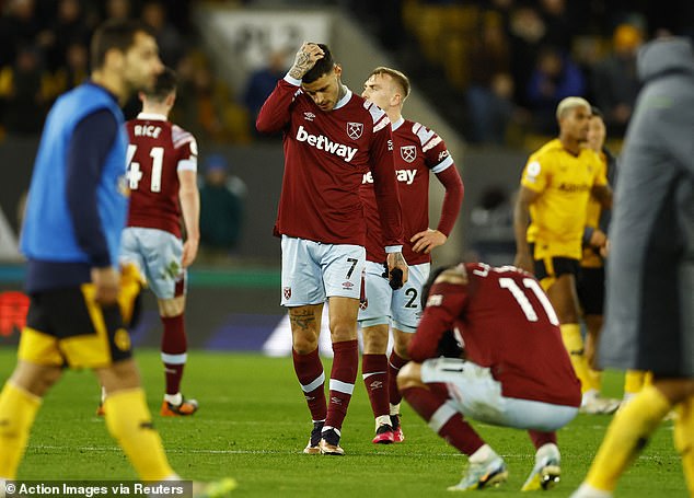 West Ham succumbed to another Premier League defeat at Wolves on Saturday afternoon