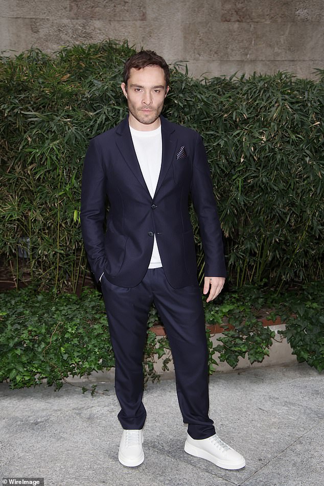 Glitzy: Ed Westwick and Jordan Barrett joined them at the star-studded fashion event.