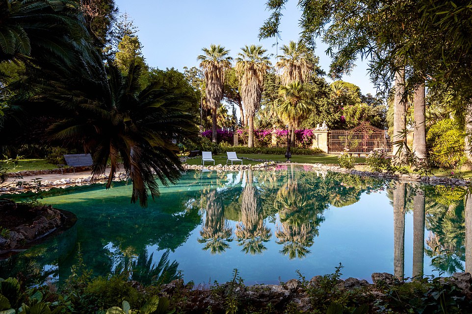 Space: The villa features a double staircase that guides guests up to the main floor, which has stunning views of the surrounding Italian countryside.