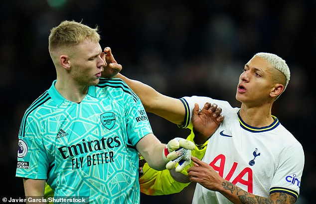 Brazilian star Richarlison was seen punching Ramsdale in the face, causing tensions to boil over.