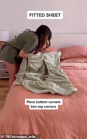 Chantel previously impressed thousands with her simple method for folding bedding into space-saving bundles.