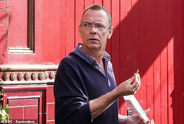 Pastures new: Adam, 54, was a familiar face in Albert Square when he played the role of Ian Beale for 36 years before leaving the show in 2021 (pictured in show)