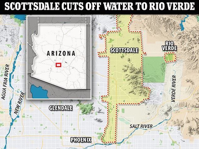 Rio Verde Foothills is a small unincorporated area west of Scottsdale, Arizona.