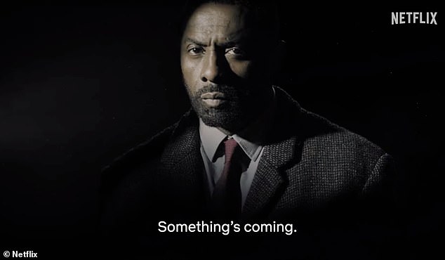 Exciting: Idris's appearance comes after he shared the official release date for his latest movie, Luther: The Fallen Sun.