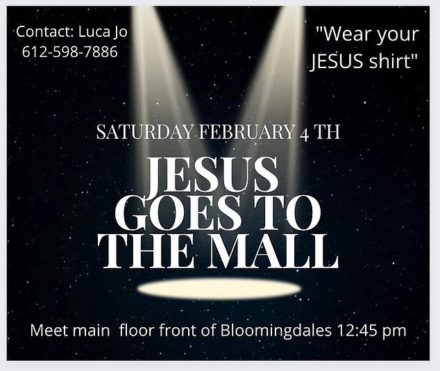 The clip sparked a protest from a Facebook group who will wear 'Jesus Saves' t-shirts at the mall on Saturday, February 4.