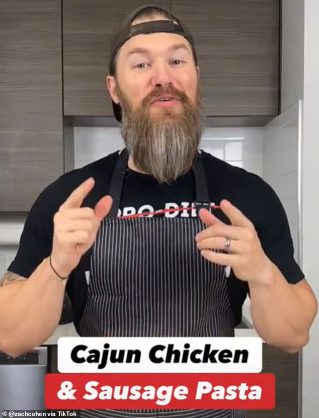 In a video, the chef detailed the recipe for his favorite Cajun pasta with chicken and sausage.