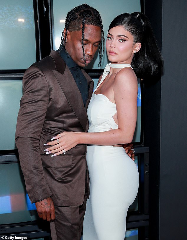 Taking a 'break': Kylie and her ex Travis share a daughter, Four-year-old Stormi Webster, and an 11-month-old son, whose legal name remains Wolf;  seen in 2019