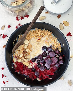 The first thing Belinda said you absolutely have to remember is that your health and all 'intentional health changes start and stay with food' (her meals pictured)