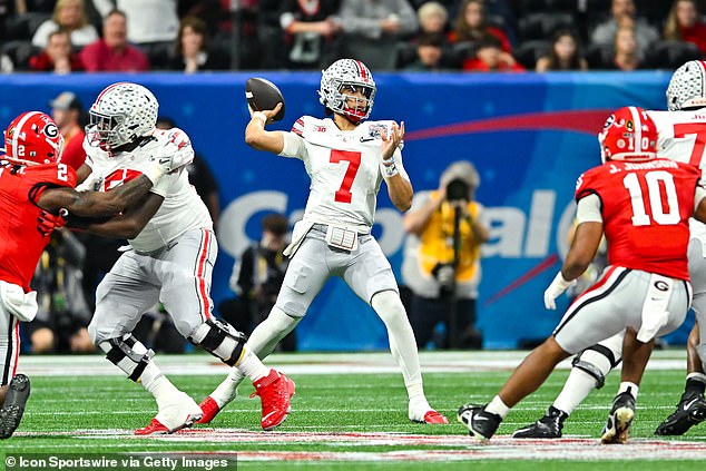 With Stroud's four touchdowns and 348 passing yards, the Buckeyes were on the verge of upsetting the defending champions and avoiding a replay until a late field goal went wide, giving Georgia a 42–41 victory.