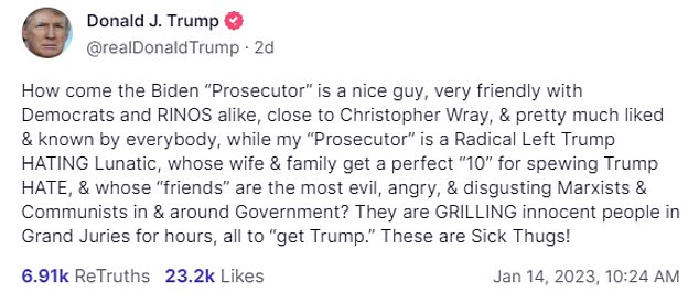 1673918338 731 Trumps irritating posts on TruthSocial are a sign he thinks