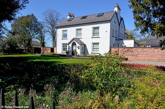 Row: Lex Greensill wants to convert former vicarage in Saughall, Cheshire (pictured) into a regenerative farm