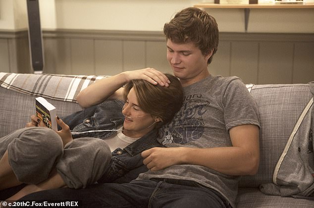 Triggering rumors: For her part, Woodley sparked romance rumors with Ansel Elgort in September (pictured in the 2014 film The Fault in Our Stars)