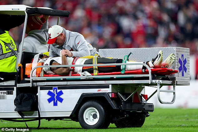 1673930297 976 Bucs wide receiver Russell Gage is carried off the field