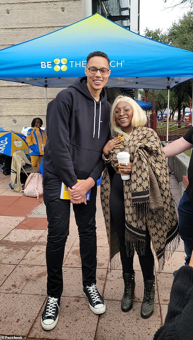 Griner surprised a group of people gathered for an MLK day march in Phoenix