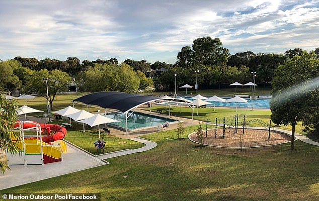 Pictured: Marion's outdoor pool, where many have erupted over swimsuit rules