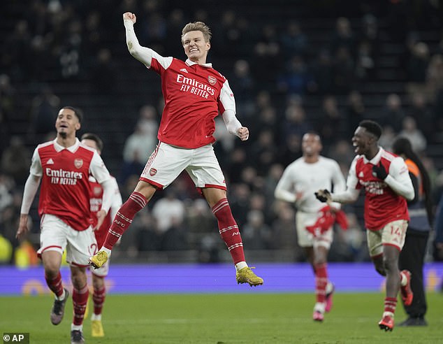 Odegaard continued his extraordinary season with a superb goal in Arsenal's 2-0 NLD win