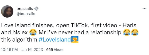 1673946222 785 Love Islands Haris called out after her bold claims that