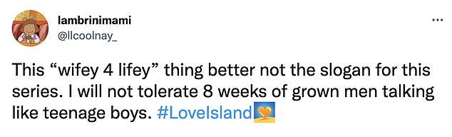 1673946879 42 Kai Fagan mocked Love Island fans for using the term