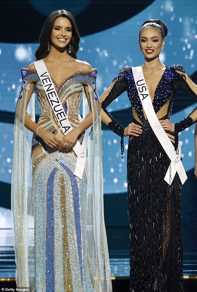 But Amy Emmerich, executive director of Miss Universe, said the results of the competition were handled and verified by a major accounting firm after Gabriel, 28, (center) defeated Miss Venezuela runner-up Amanda Dudamel ( left).