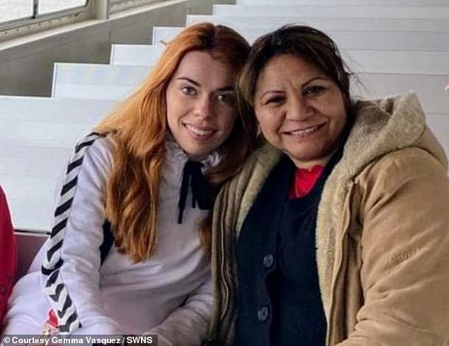 Gemma with Leonel's mother, whom she has employed as a Spanish teacher since 2020. The mother-in-law and daughter-in-law met through Facebook