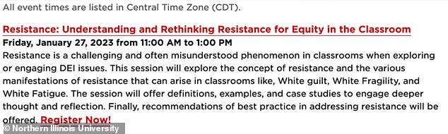 The first session of the 2023 academic year will take place on January 27 and will explore forms of resistance that can arise in classrooms, such as white guilt, white fragility, and white fatigue.