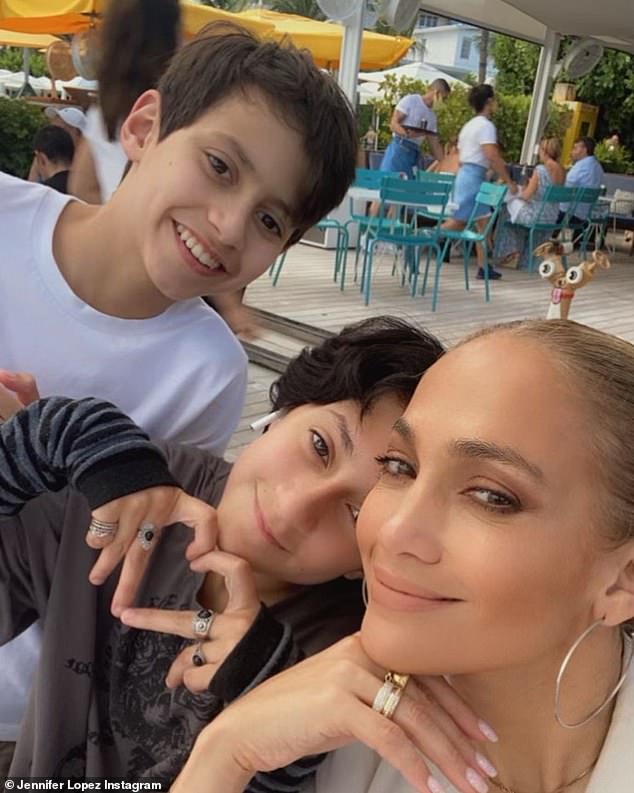 Family: It comes after Jennifer opened up about her new blended family since marrying Ben Affleck.  She recently opened up about merging the lives of her 14-year-old twins, Emme and Max (pictured), with Ben's children Violet, 17, Seraphina, 14, and Samuel, 10.