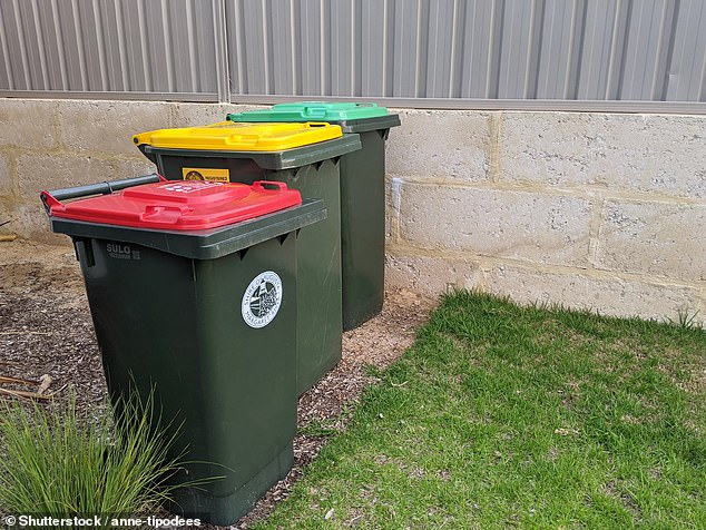 Western Australian residents have three bin systems to choose from, with many opting for red (waste), yellow (recyclables) and green (plant materials);  a fourth container is pending for many exclusively for organic waste.