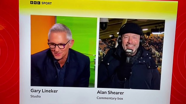 Lineker and Alan Shearer joked that the noise was coming from Danny Murphy's phone.