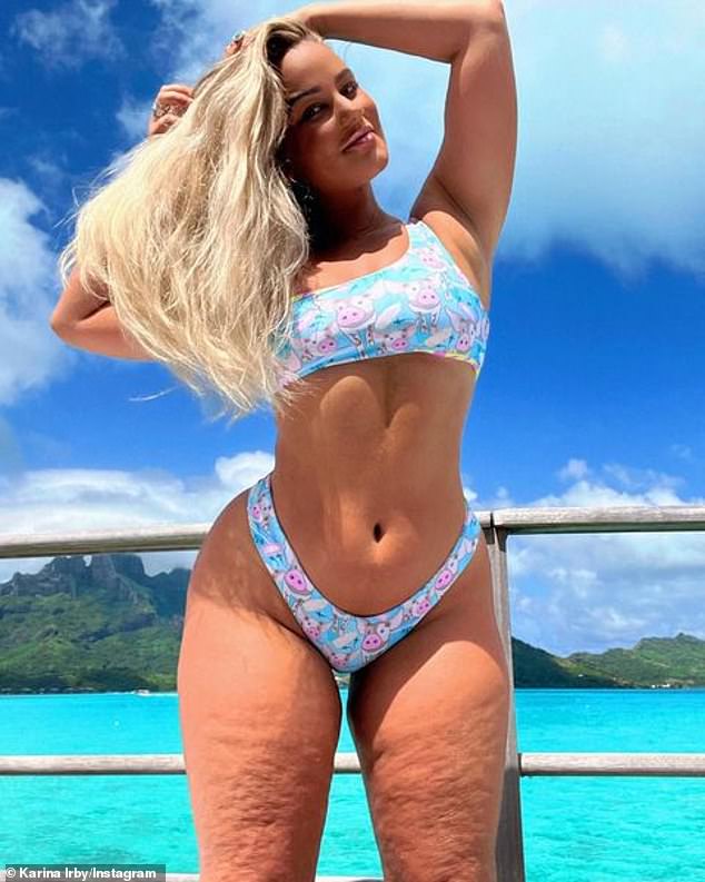 The body-positive model re-shared some of these negative comments, insisting that her most recent bout of bloating was not related to her diet, but rather caused by her period.