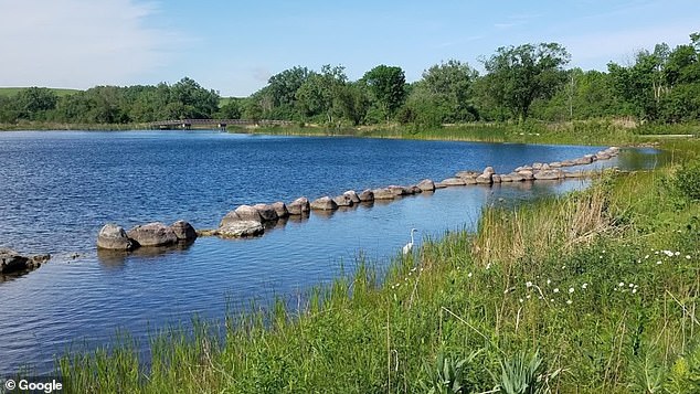 Twelve days after Klus went missing, a 911 call was made from her phone that pinged a cell phone tower in the Mallard Lake Forest Preserve (pictured), 20 miles from her boyfriend's house and 18 miles from his house.