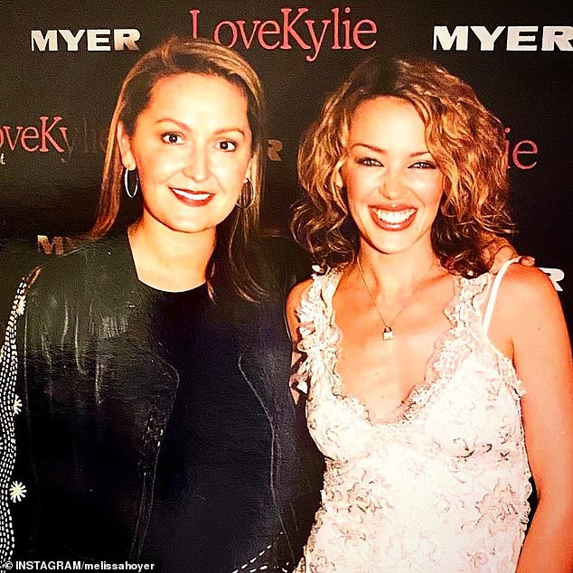 Showbiz and style personality Melissa Hoyer (above with Kylie Minogue) left for a much-anticipated break from her busy career in Yamba, staying at The Surfy luxury hotel, where her car was stolen and set on fire.