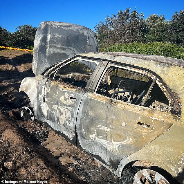 Melissa Hoyer's beloved MG HS EV is a burnt-out mess after being stolen from her resort parking lot and driven four minutes to the Ngaru Indian mission and set on fire by unknown thieves.