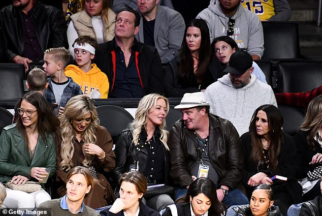 Basketball: The 52-year-old actor brought his family to the Los Angeles Lakers vs. Houston Rockets game at Crypto.com Arena