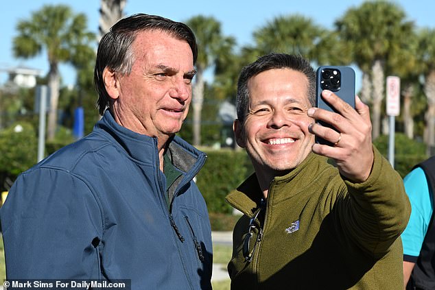 Bolsonaro's whereabouts remained a mystery after he was hospitalized with security guards stationed at an $850,000 rental vacation home in Kissimmee.