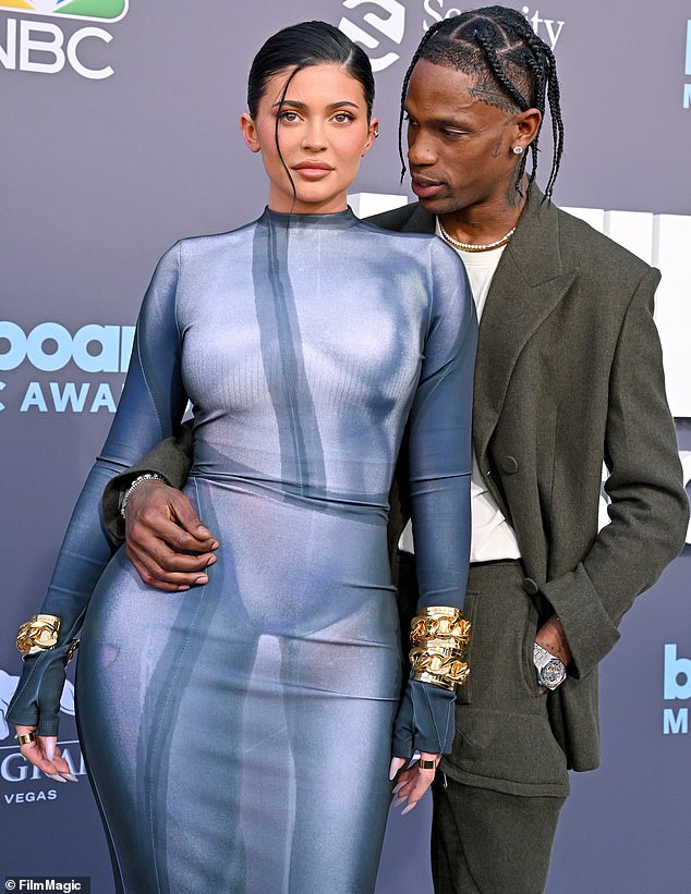 Just the way they were: Kylie's latest post comes on the heels of news that she and her on-and-off rapper boyfriend, Travis Scott, have split again;  photographed last may