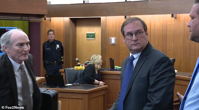 Sutherland is seen in court on January 11.  He is scheduled for another hearing on January 25, and his lawyer says he hopes his client is acquitted.