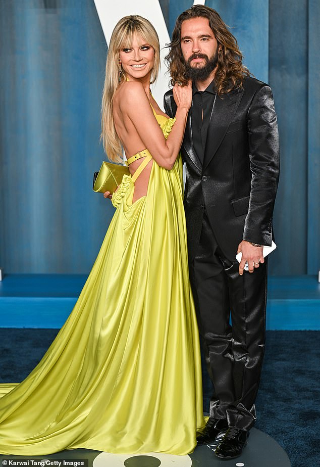 Together: The model's romance with Kaulitz began in 2018 and they married a year later (pictured at the Vanity Fair Oscar party in Beverly Hills in March 2022)