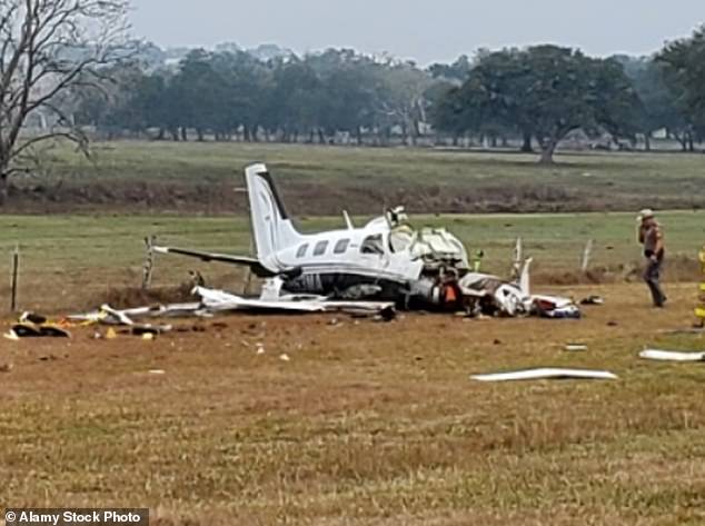 Four people were killed and one injured after their small plane crashed in Lavaca County, Texas at 10:50 a.m. Tuesday.